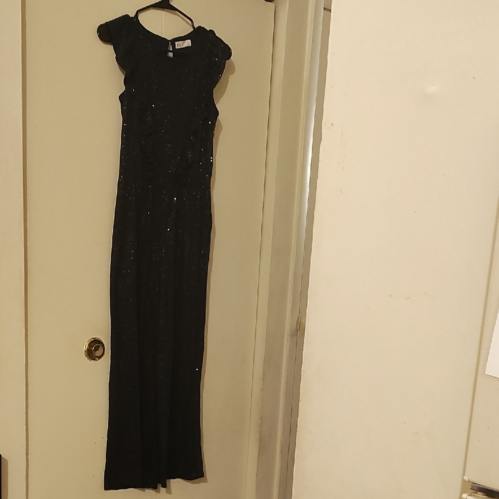 Elegant Black Evening Pantsuit Jumper